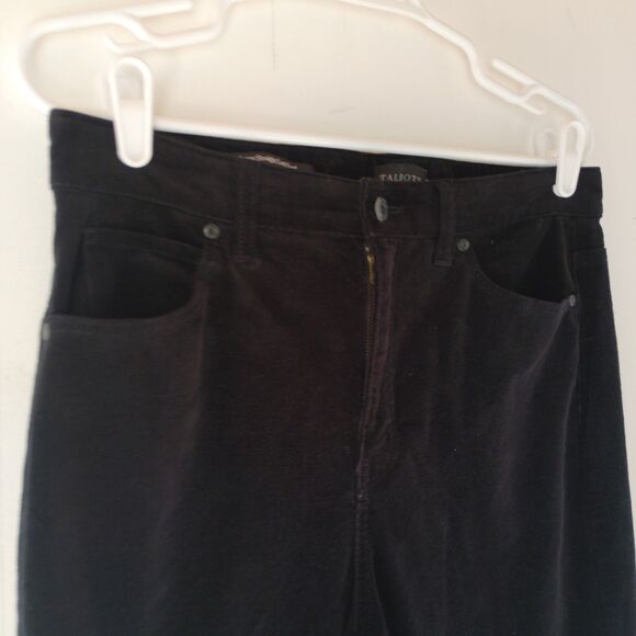 Talbots black Straight Leg Black Corduroy Pants Size 8 - Picture 2 of 8